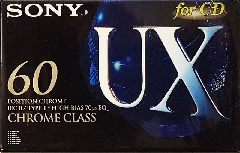 Compact Cassette Sony UX 60 "C-60UXA" Type II Chrome 1995 Europe