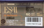 Compact Cassette Sony ES-II 60 "C-60ES2A" Type II Chrome 1992 Japan
