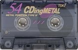 Compact Cassette TDK CDing Metal 54 "CDM-54G" Type IV Metal 1996 Japan