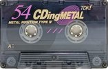 Compact Cassette TDK CDing Metal 54 "CDM-54G" Type IV Metal 1996 Japan