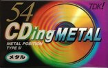 Compact Cassette TDK CDing Metal 54 "CDM-54G" Type IV Metal 1996 Japan
