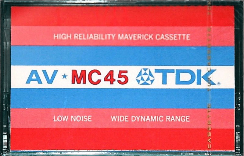 Compact Cassette TDK AV 45 "AV-MC Maverick" Type I Normal 1973 USA