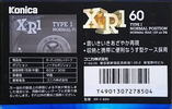 Compact Cassette Konica XR 60 "XR1" Type I Normal 1993 Japan