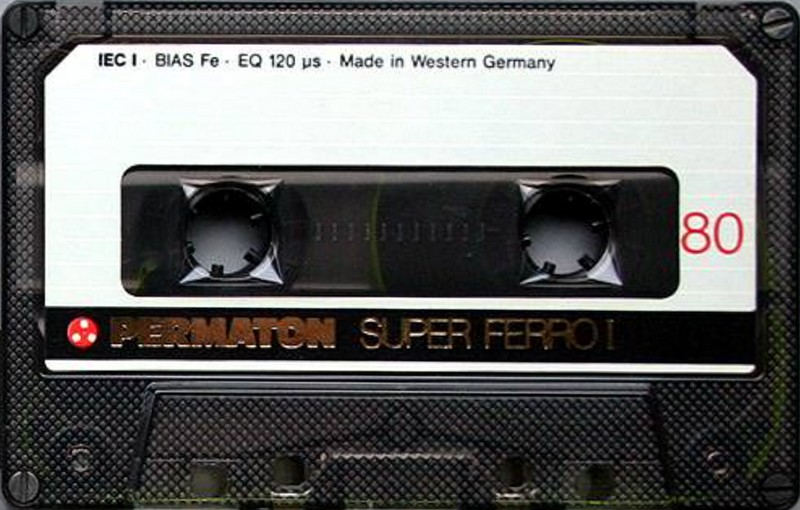Compact Cassette Permaton Super Ferro I 80 Type I Normal 1980 Germany
