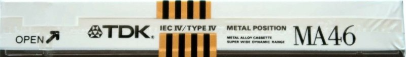 Compact Cassette TDK MA 46 "MA-46SE" Type IV Metal 1990 Europe