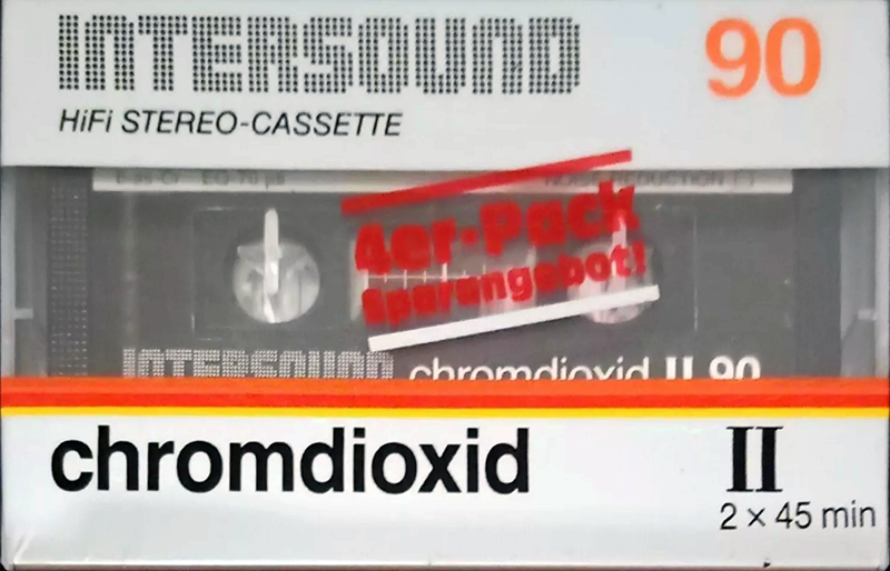 Compact Cassette Intersound 90 Type II Chrome Europe