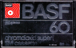 Compact Cassette BASF Chromdioxid Super 60 Type II Chrome 1977 Europe