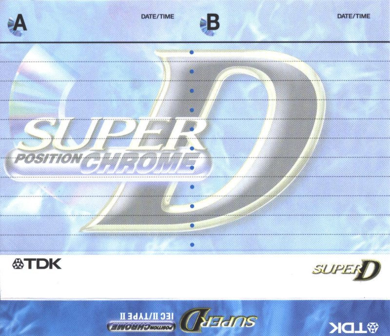 Compact Cassette TDK Super D 60 "SD-60EB" Type II Chrome 1997 Worldwide