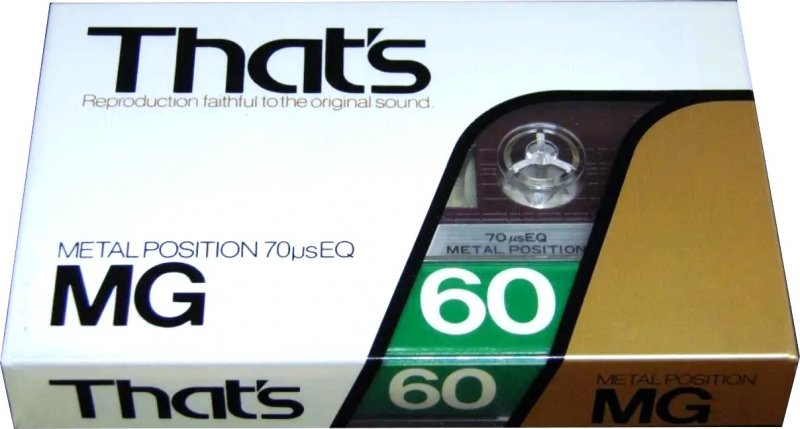 Compact Cassette Thats MG 60 Type IV Metal 1983 Japan