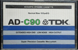 Compact Cassette TDK AD 90 Type I Normal 1979 Europe, USA