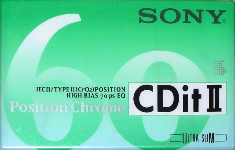 Compact Cassette Sony CDit II 60 Type II Chrome 1994 Europe