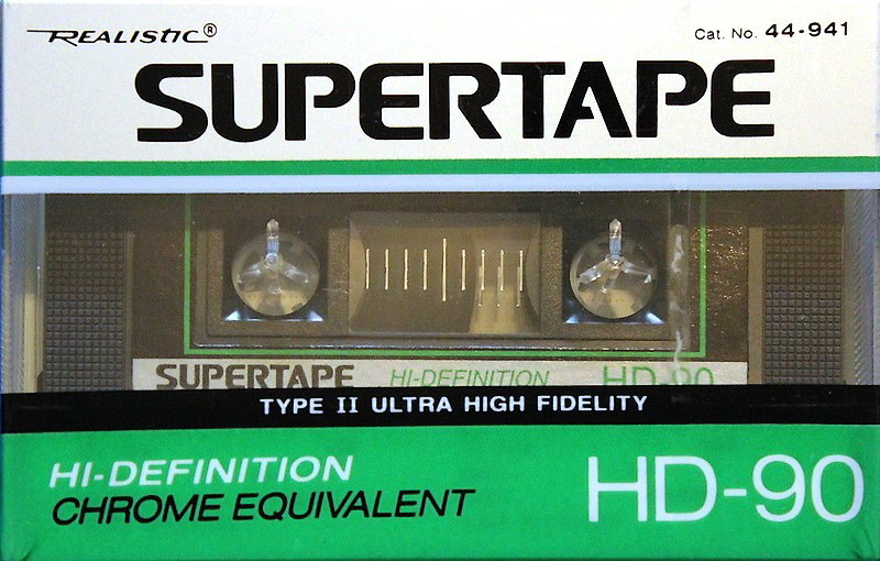 Compact Cassette SUPERTAPE HD 90 "44-941" Type II Chrome 1988 USA