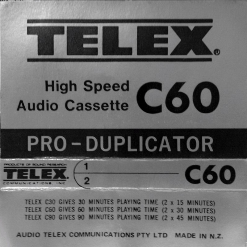 Compact Cassette Audio Telex 60 Type I Normal New Zealand