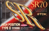 Compact Cassette TDK SR 70 "SR-70R" Type II Chrome 1992 Japan