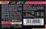 Compact Cassette TDK AR 90 "AR-90ES" Type I Normal 1990 Europe