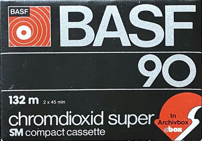 Compact Cassette BASF Chromdioxid Super 90 Type II Chrome 1977 Europe