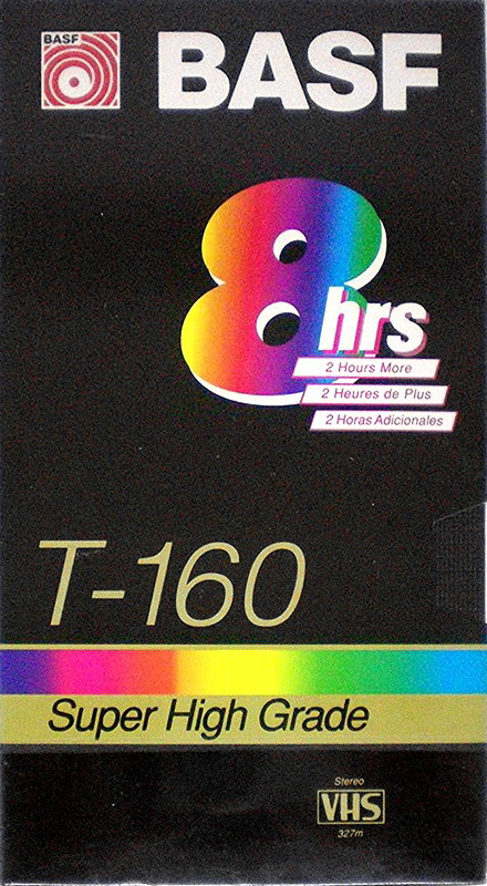 VHS, Video Home System BASF super HG 160 Type I Normal 1988 North America