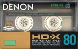 Compact Cassette Denon HD-X 80 Type II Chrome 1987 Japan