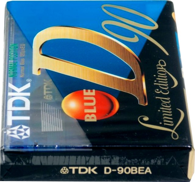 Compact Cassette TDK D 90 "D-90BEA Limited Edition Blue" Type I Normal 1995 Europe