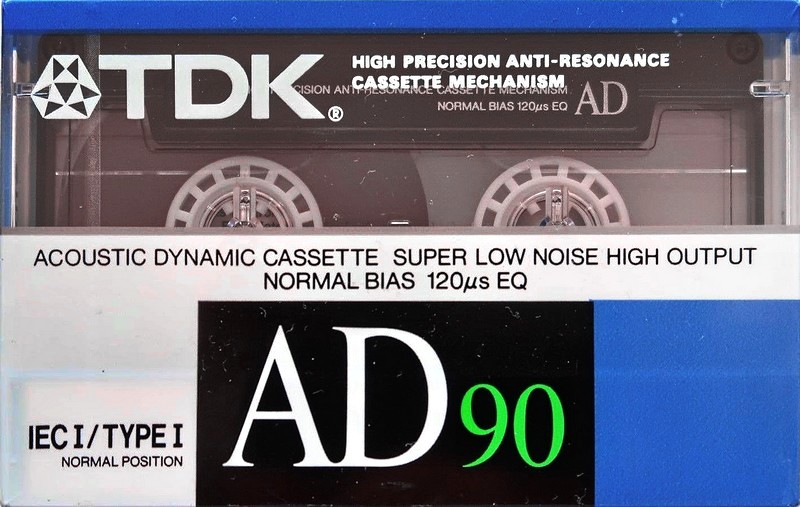 Compact Cassette TDK AD 90 Type I Normal 1988 Australia, Europe