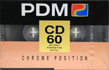 Compact Cassette PDM CD 60 Type II Chrome 1991 Europe
