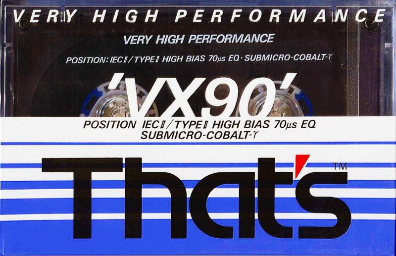 Compact Cassette Thats VX 90 Type II Chrome 1990 Europe