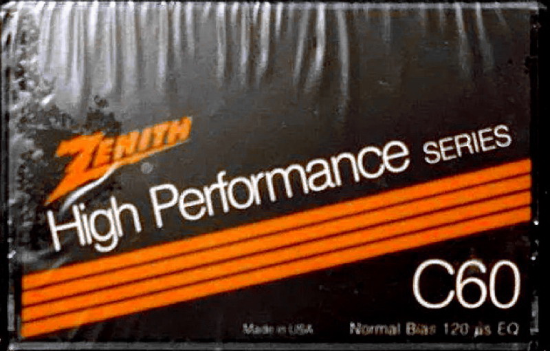 Compact Cassette Zenith High Performance 60 Type I Normal 1984 USA
