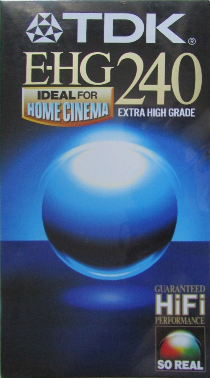 VHS, Video Home System TDK E-HG 240 "E-240EHGEH" Type I Normal 1994 Australia, Europe