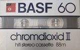 Compact Cassette BASF Chromdioxid II 60 "Large window" Type II Chrome 1983 Europe