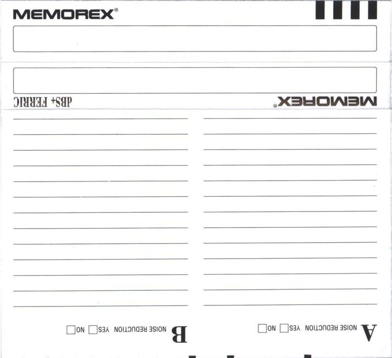 Compact Cassette Memorex dBS+ 100 Type I Normal 1991 Europe