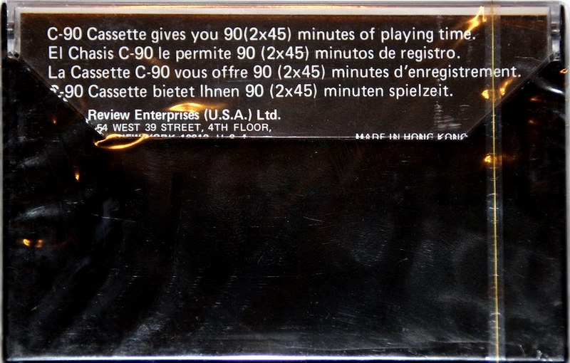 Compact Cassette Review Magnetics 90 Type I Normal Hong Kong