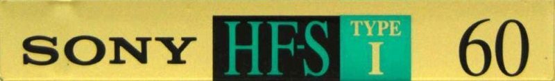 Compact Cassette Sony HF-S 60 "For Walkman and Portables" Type I Normal 1992 USA