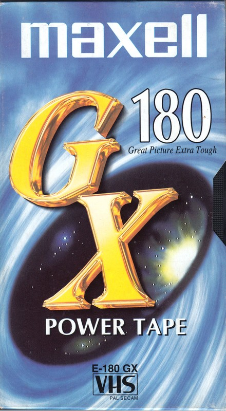 VHS, Video Home System Maxell GX 180 "E-180 GX" Type I Normal Europe