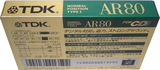 Compact Cassette TDK AR 80 "AR-80M" Type I Normal 1990 Japan