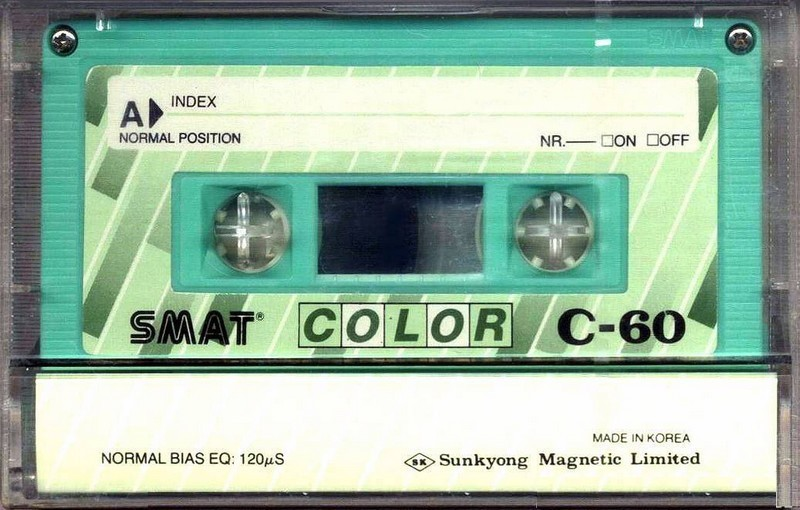 Compact Cassette Smat Color 60 Type I Normal 1986 South Korea
