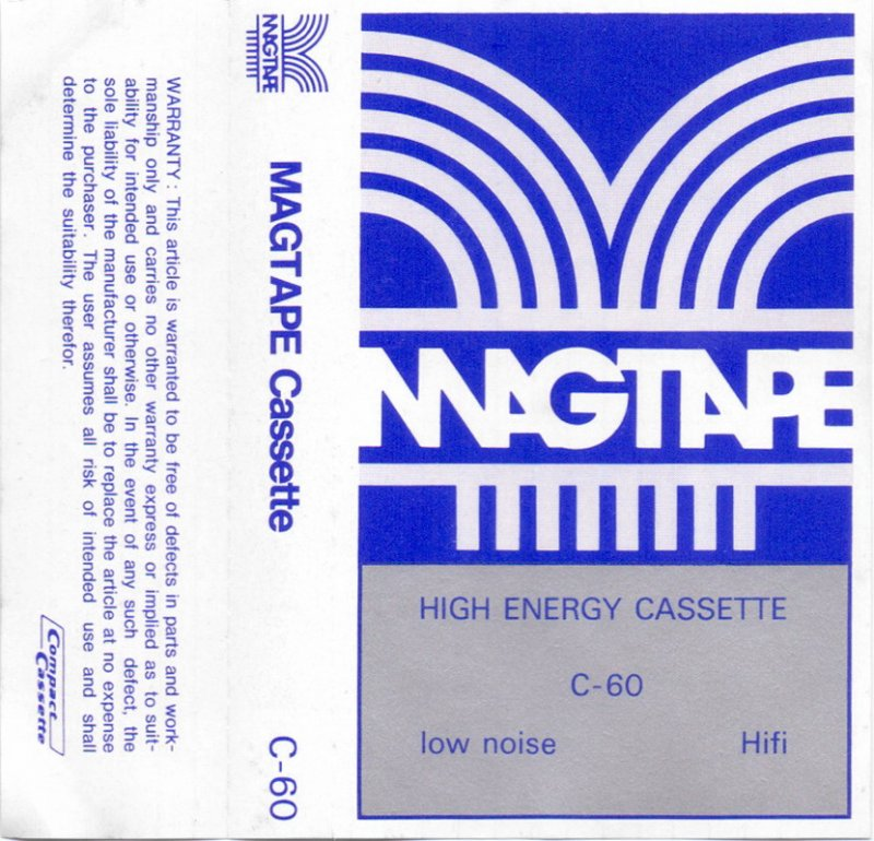 Compact Cassette Magtape 60 Type I Normal 1975 Germany