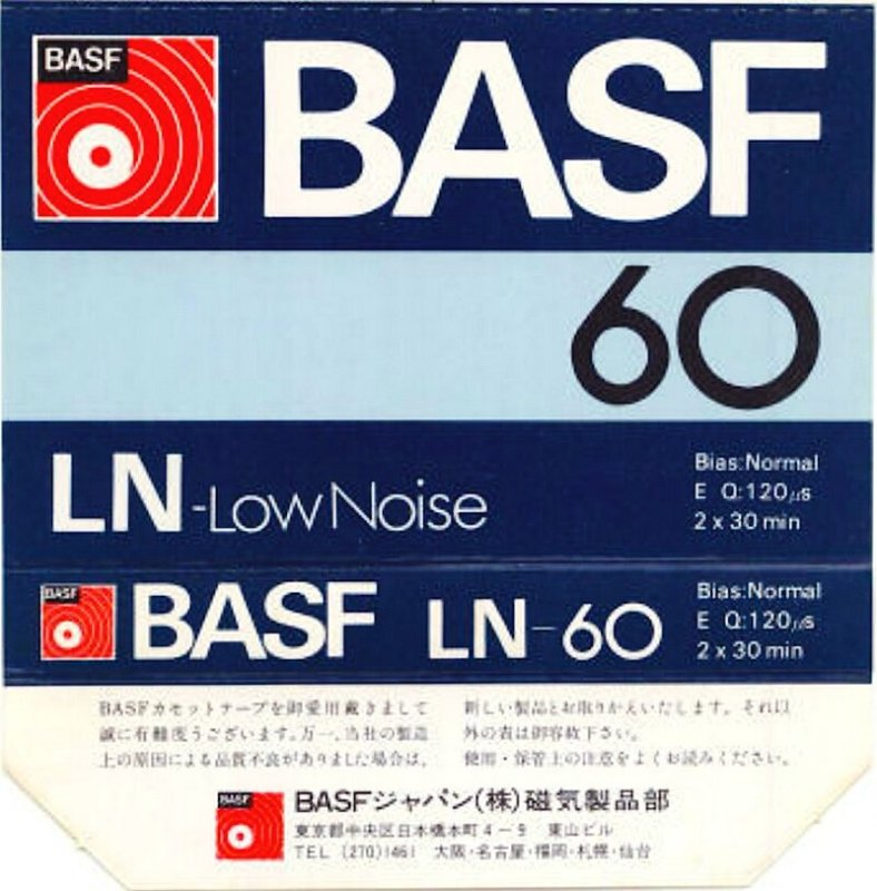 Compact Cassette BASF 60 Type I Normal 1981 Japan