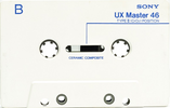 Compact Cassette Sony UX Master 46 Type II Chrome 1988 Japan