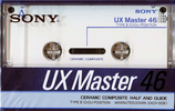Compact Cassette Sony UX Master 46 Type II Chrome 1988 Japan