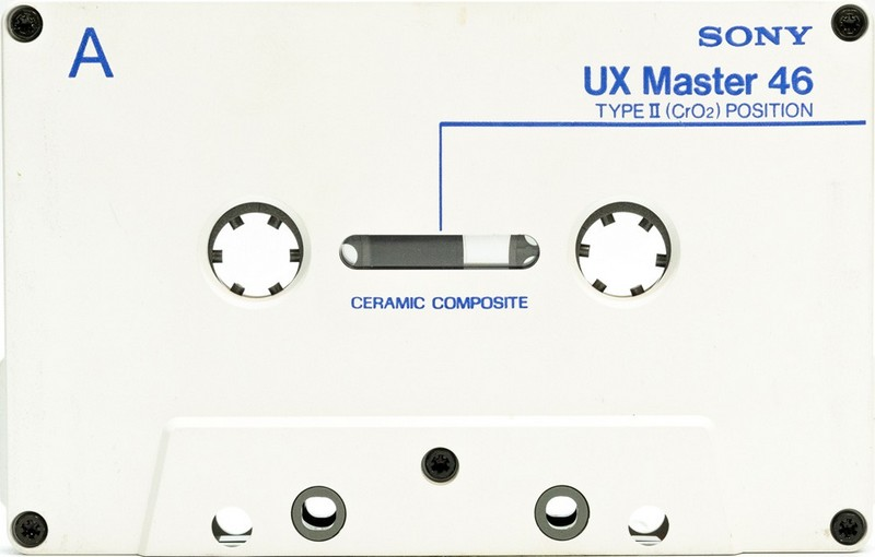 Compact Cassette Sony UX Master 46 Type II Chrome 1988 Japan