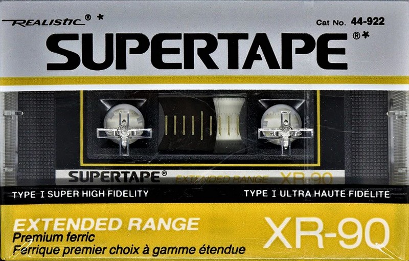 Compact Cassette SUPERTAPE XR 90 "44-922" Type I Normal 1988 Canada