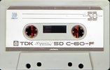 Compact Cassette TDK SD 60 "C-60F" Type I Normal 1968 Japan