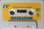 Compact Cassette Riksradion 90 Type I Normal Sweden