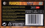 Compact Cassette RAKS SD-S 60 Type II Chrome 1993 Europe