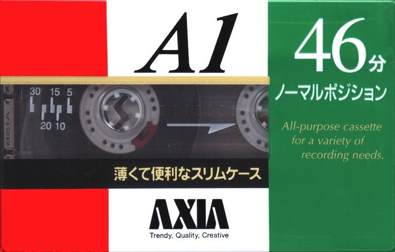 Compact Cassette AXIA A1 46 "A1SB 46" Type I Normal 1997 Japan