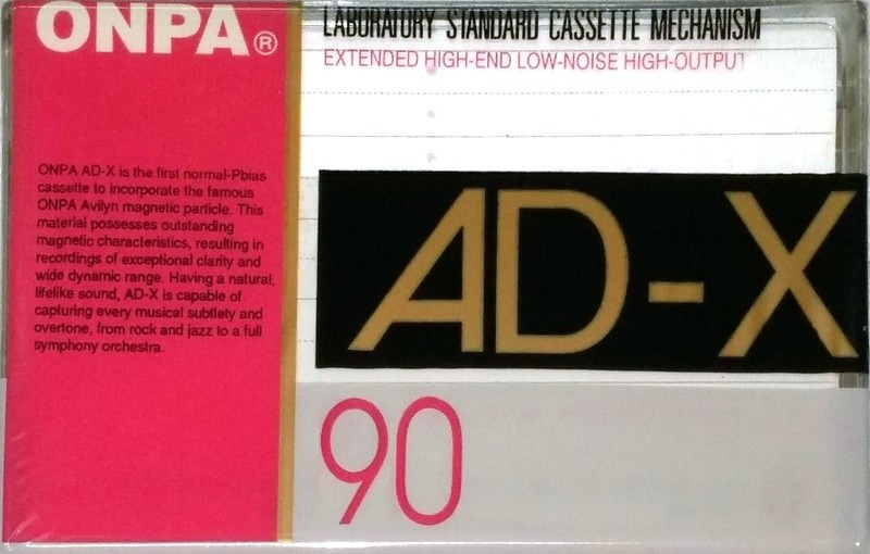 Compact Cassette ONPA AD-X 90 Type I Normal 1990 Worldwide