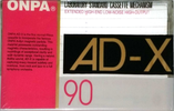 Compact Cassette ONPA AD-X 90 Type I Normal 1990 Worldwide
