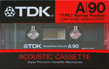 Compact Cassette TDK A 90 Type I Normal 1987 USA