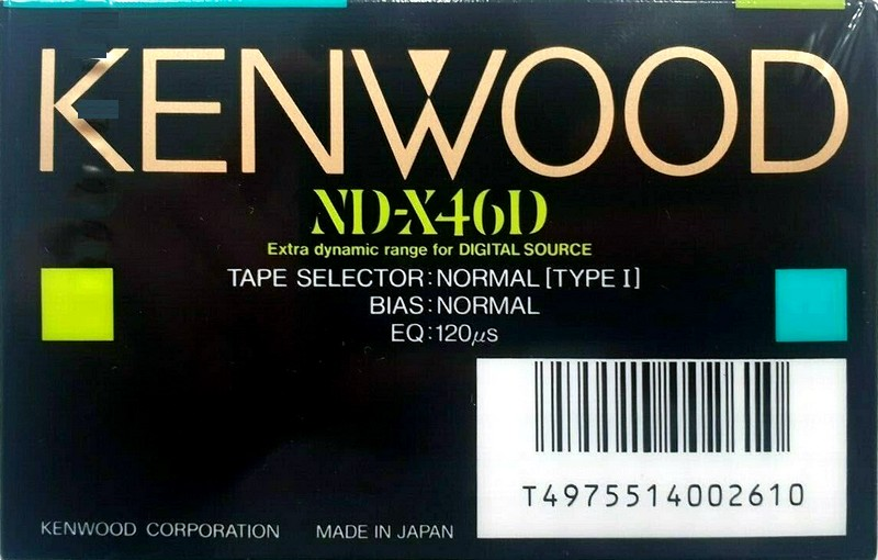 Compact Cassette Kenwood ND-x 46 Type I Normal 1987 Japan