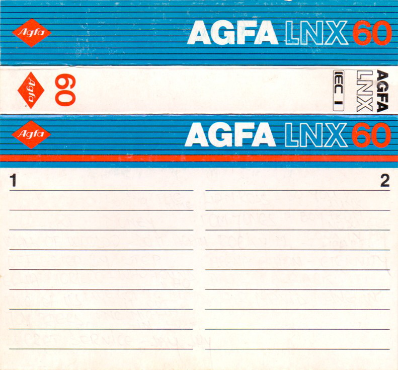 Compact Cassette AGFA LNX 60 Type I Normal 1985 Europe